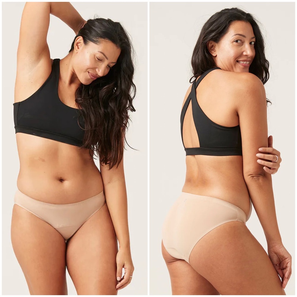 Modibodi Seamfree Bikini in Tan (Moderare-Heavy)